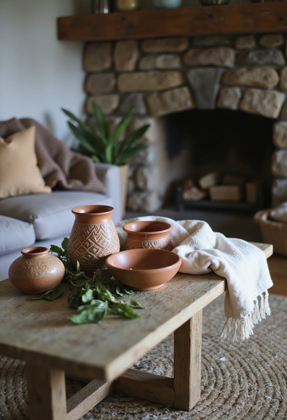 artistic boho ceramic accents