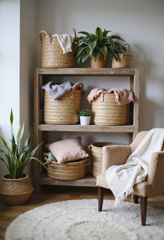 boho baskets for organization