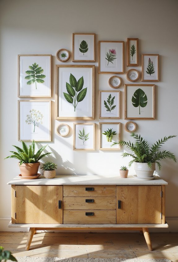 botanical prints gallery mix