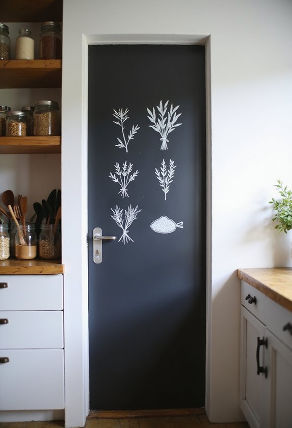 chalkboard pantry door creativity