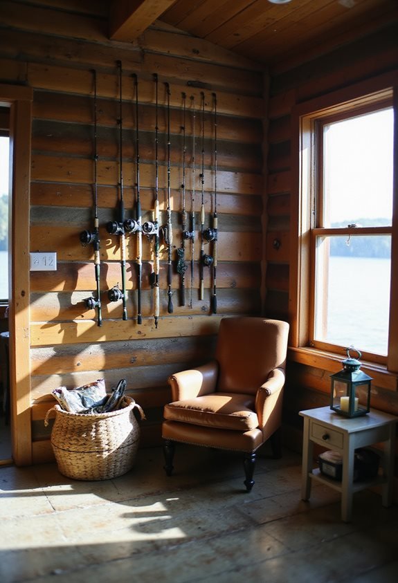 charming rustic fishing decor