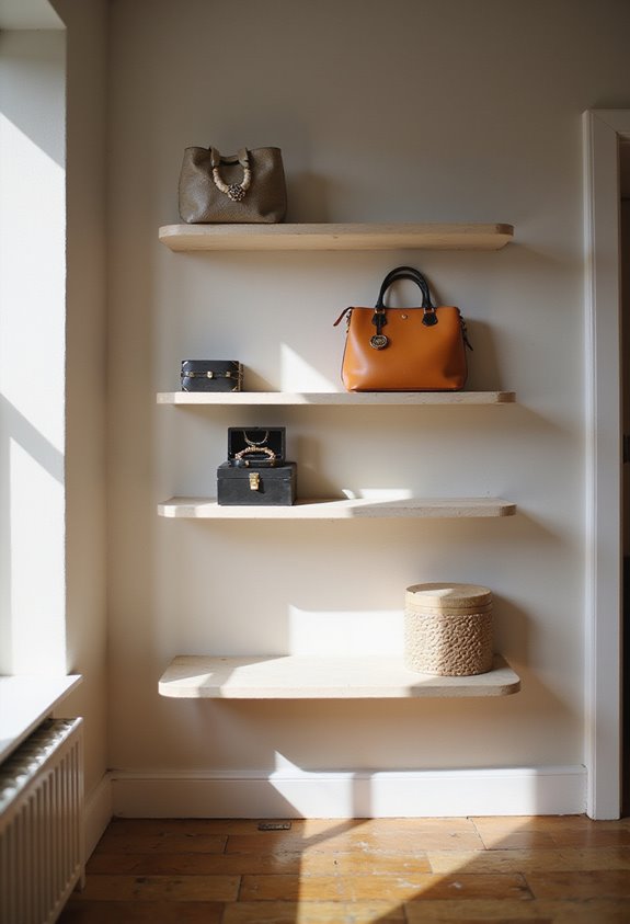 chic floating shelves solution