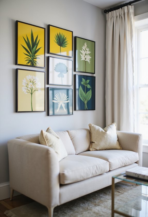 colorful mats enhance prints