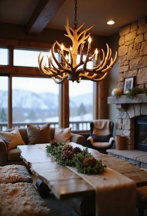 cozy antler lighting fixtures