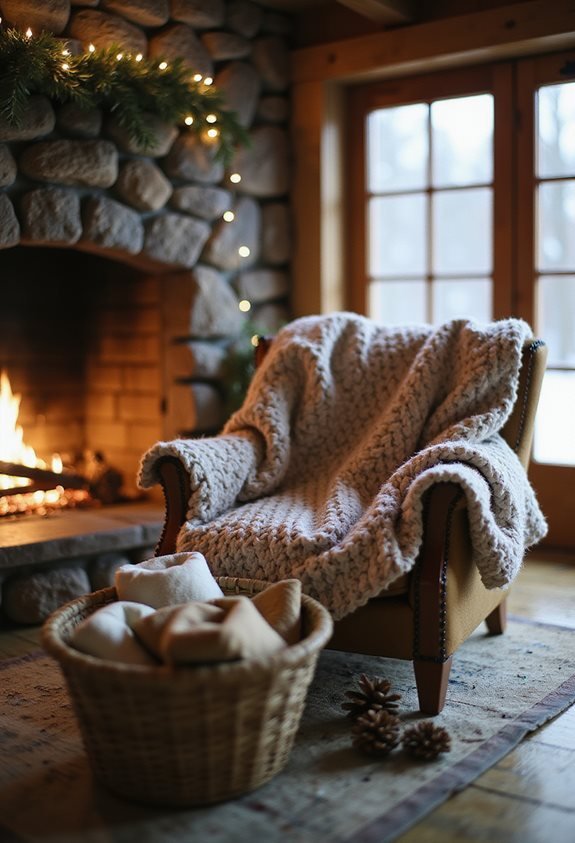 cozy cabin knit throws