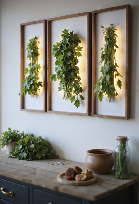 cozy culinary herb decor