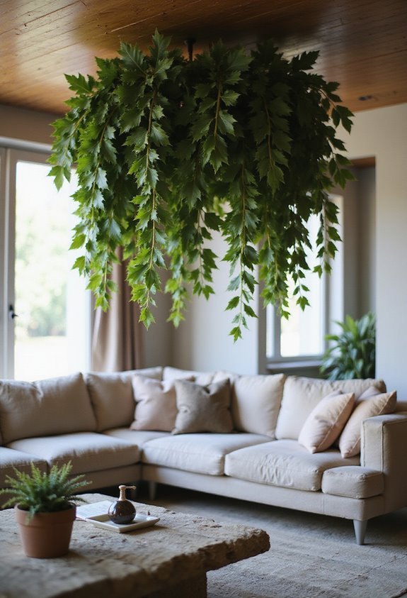 cozy indoor hanging plants