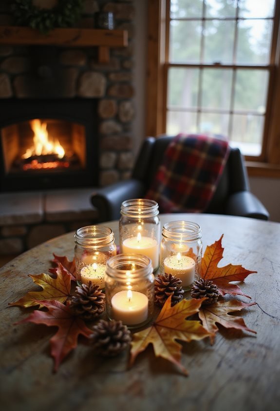 cozy mason jar ambiance