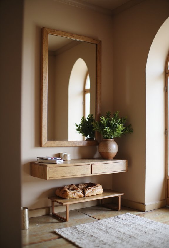 cozy natural wood mirrors