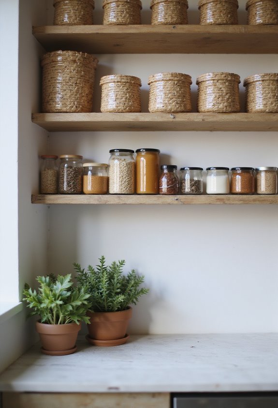 cozy organized kitchen space
