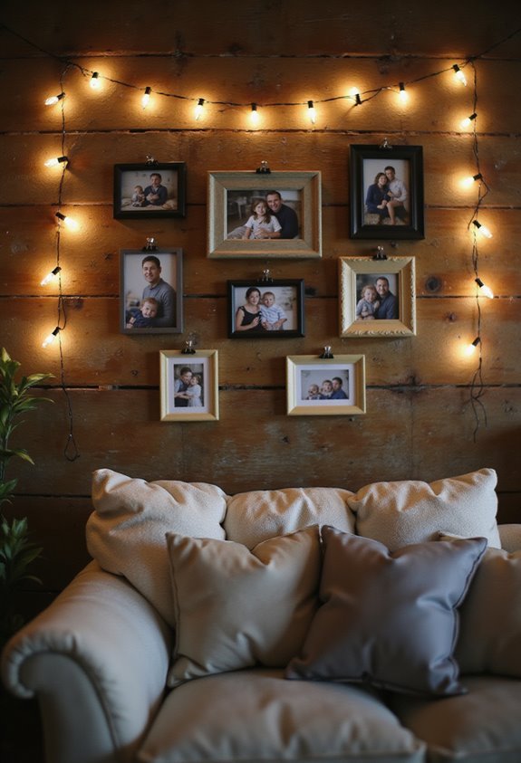 cozy photo string lights