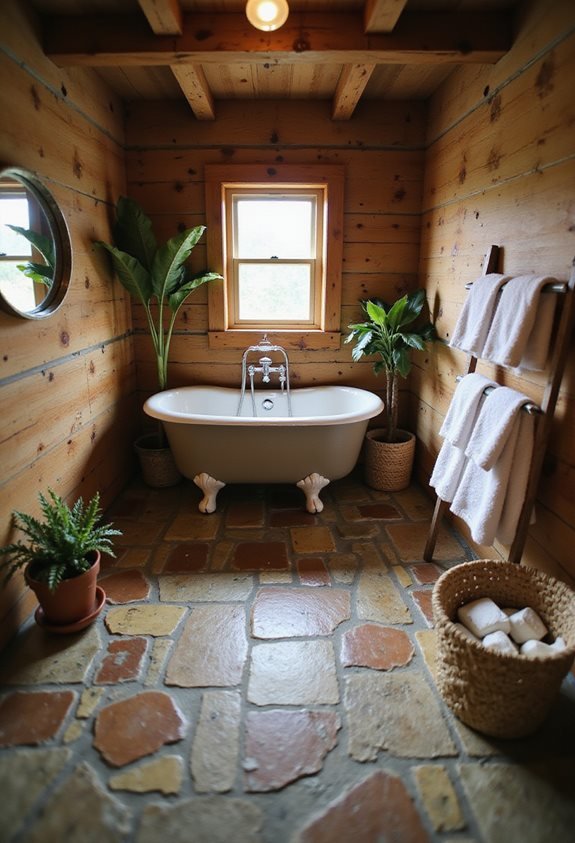 cozy rustic bathroom retreat