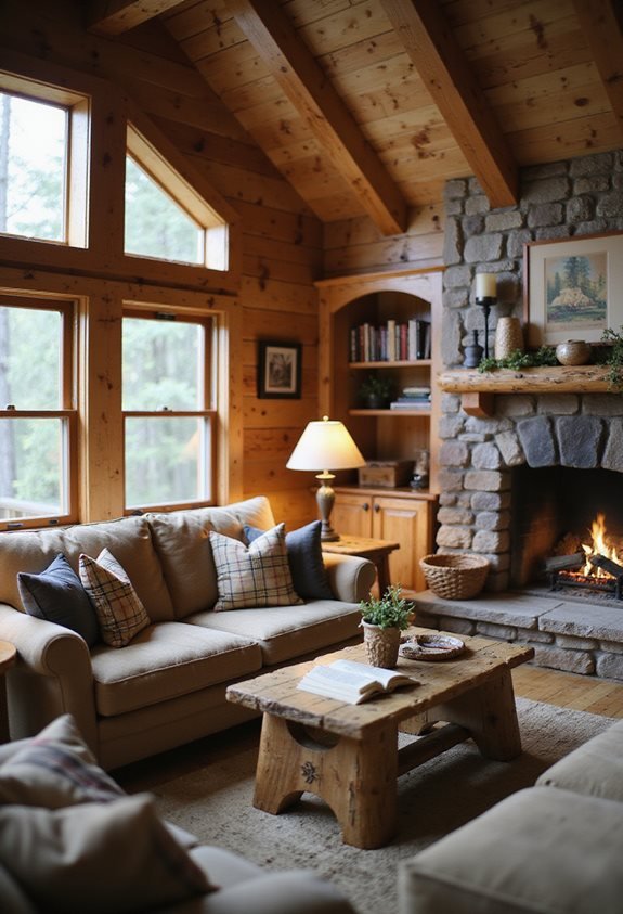 cozy rustic log furniture