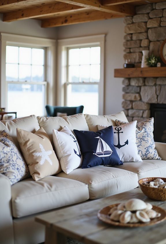 cozy seaside retreat pillows
