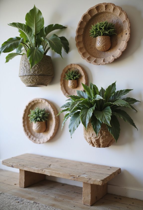 cozy textured indoor planters