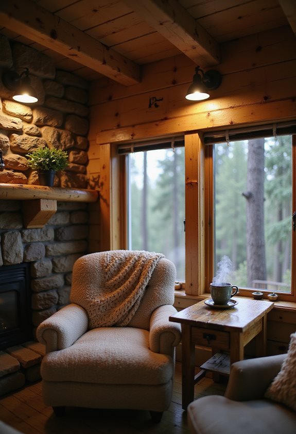 cozy vintage lantern lighting