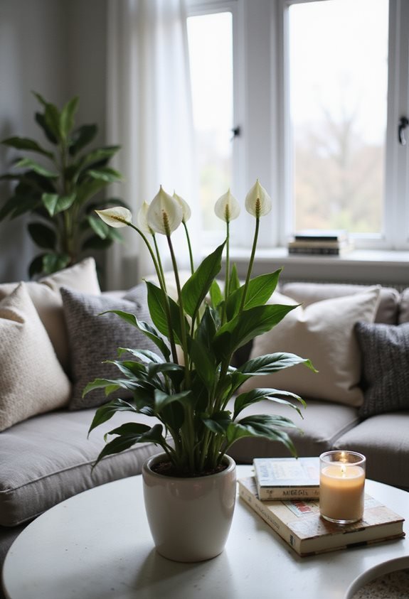 elegant air purifying indoor plant