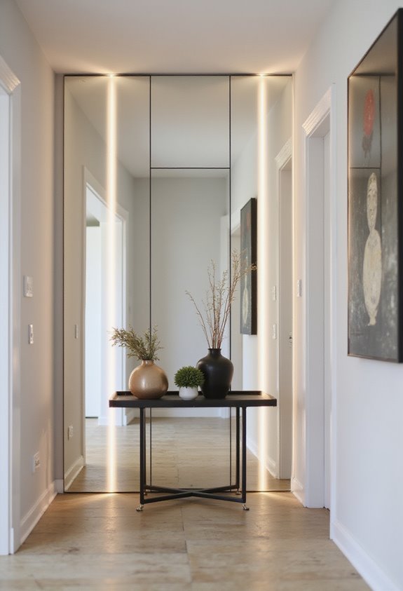 elegant mirrored wall transformation