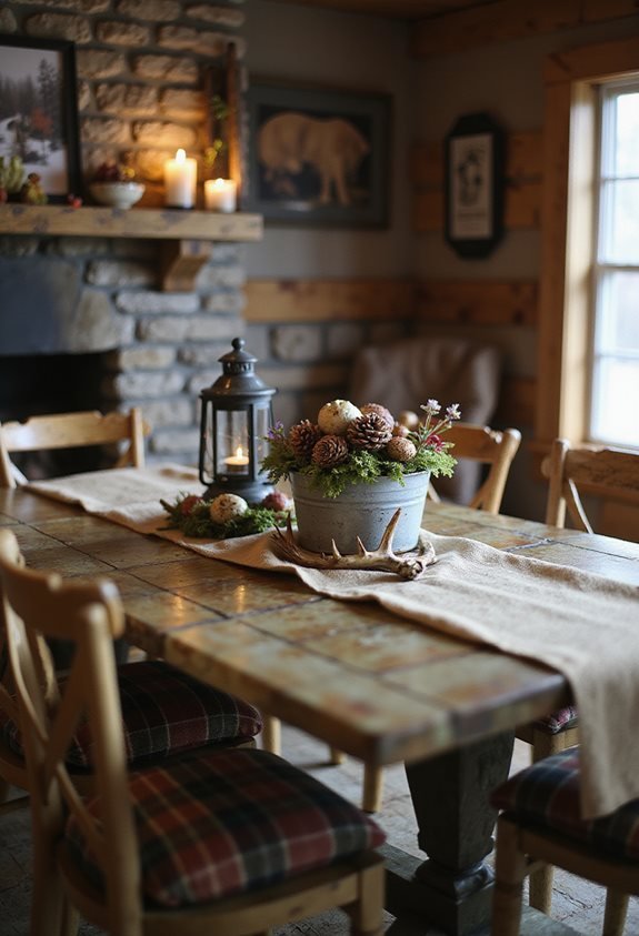 hunting themed table centerpieces