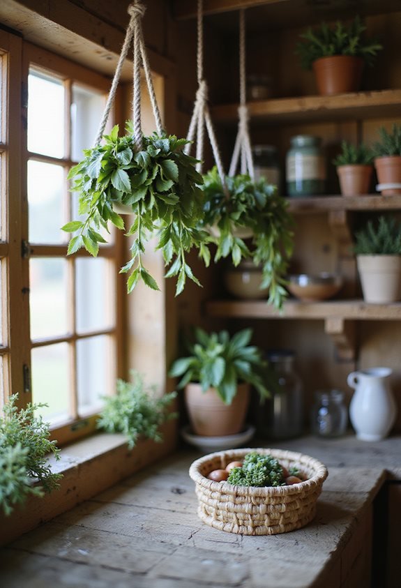 indoor hanging herb garden