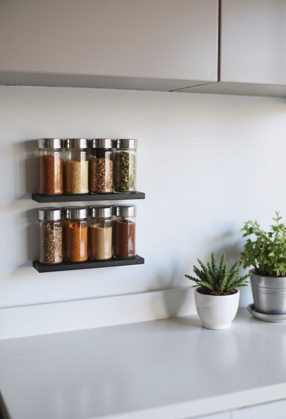 magnetic spice rack organization