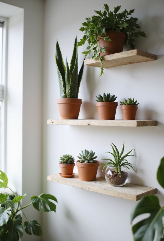 minimalist plant shelf ideas