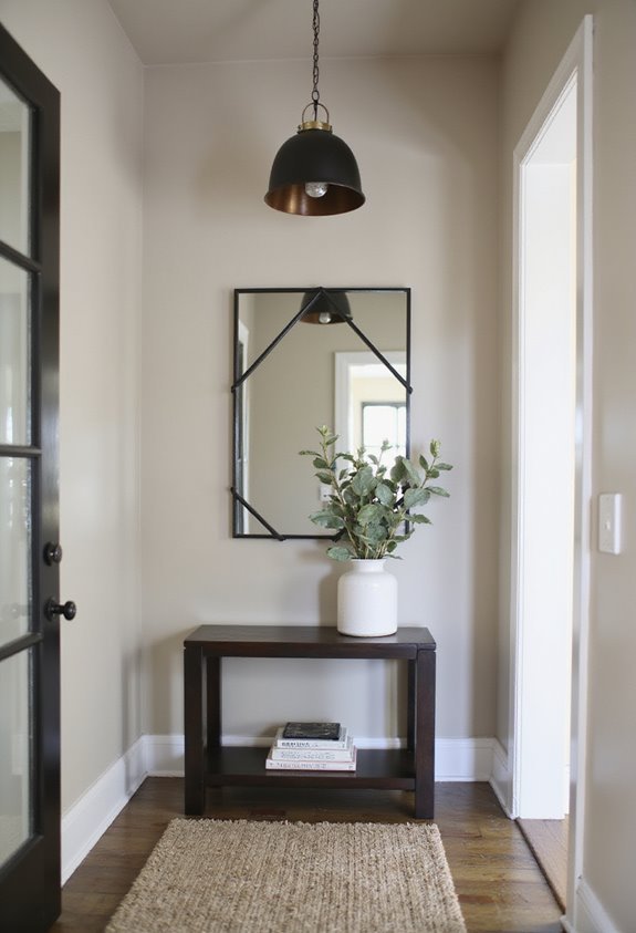 modern geometric entryway decor