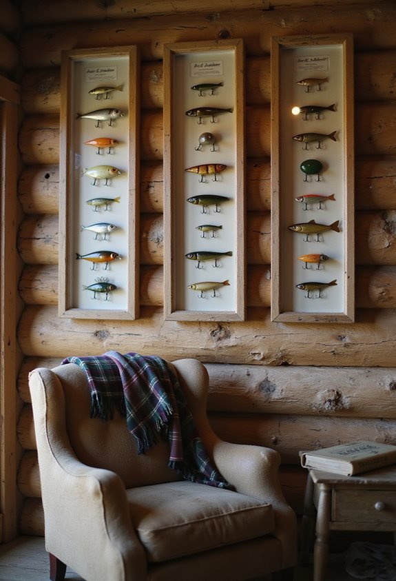 nostalgic fishing lure decor