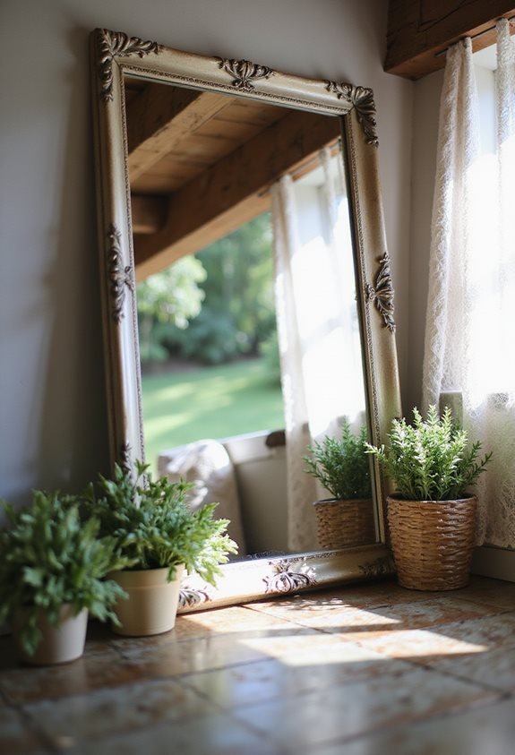 oversized vintage farmhouse mirrors