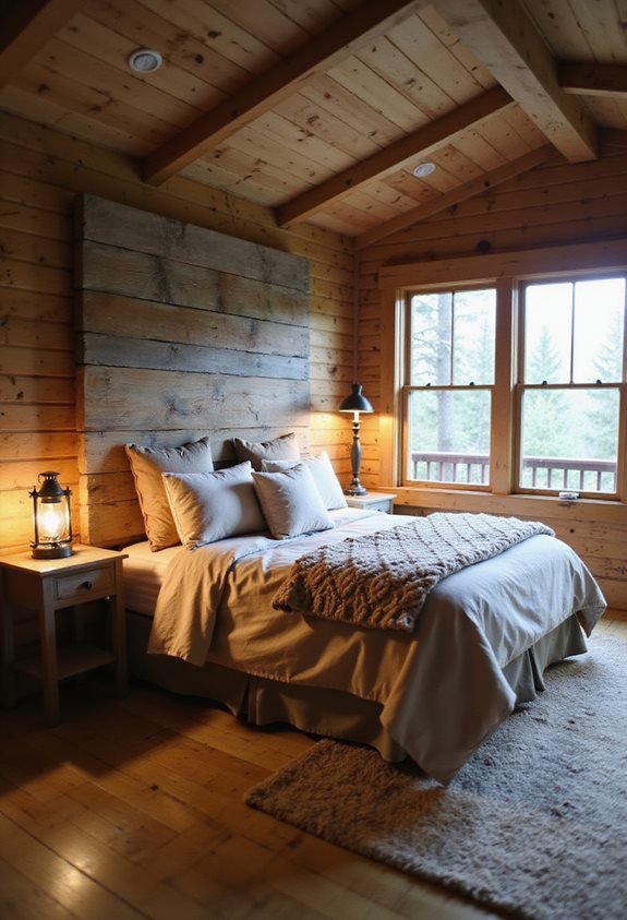 rustic reclaimed barnwood headboard