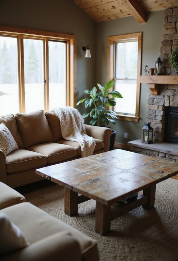 rustic reclaimed wood table