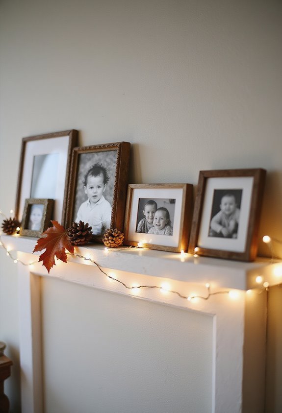 seasonal photo ledge decor