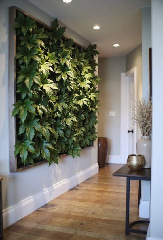 serene vertical plant wall
