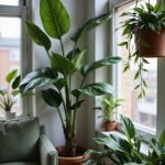 stylish air purifying apartment plants