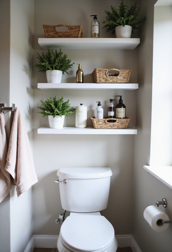 stylish bathroom storage solution