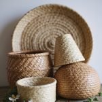 stylish boho woven baskets