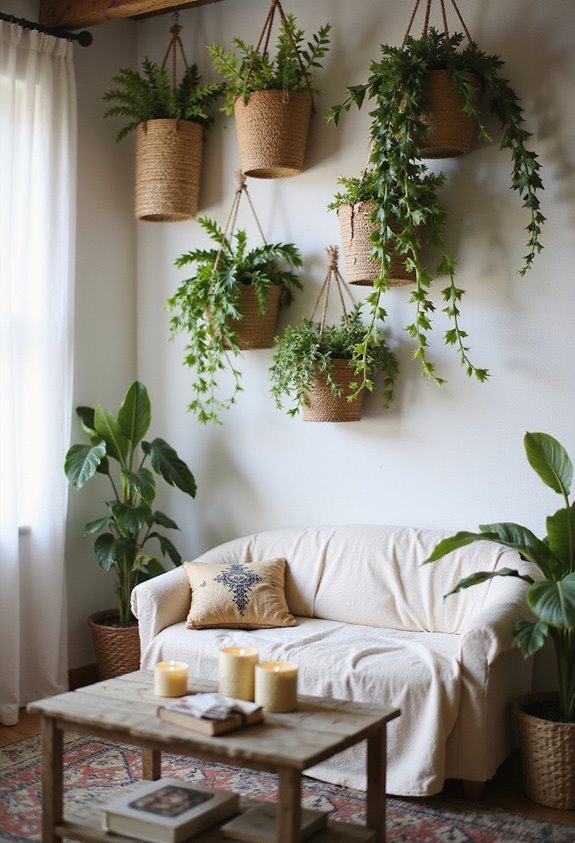 stylish indoor plant organization