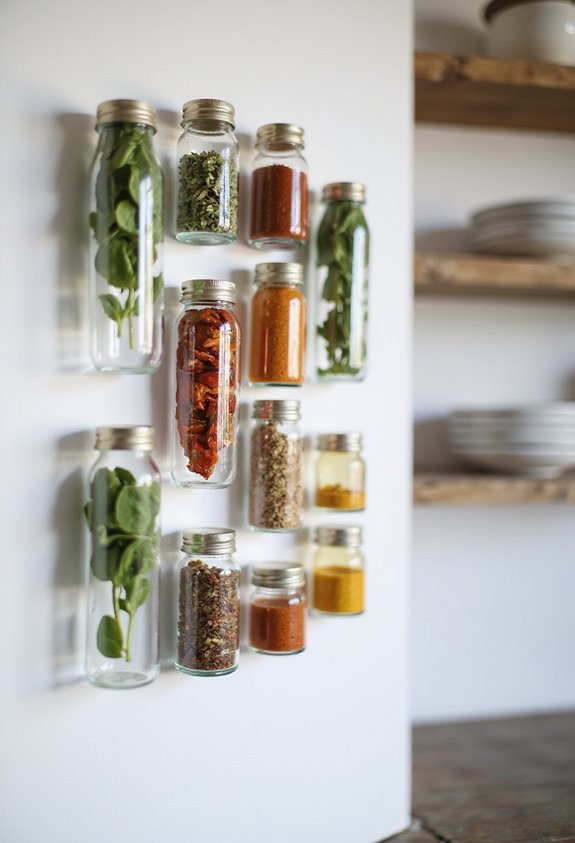 stylish magnetic spice storage