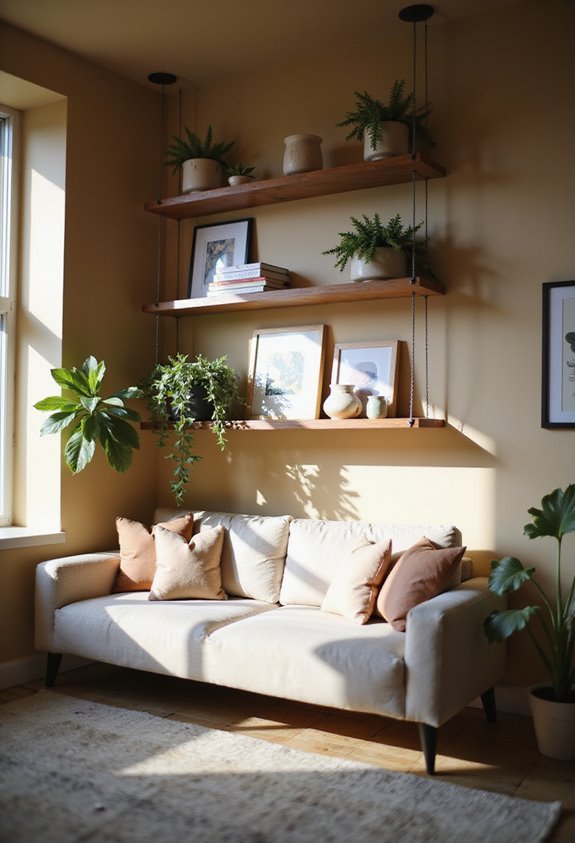 stylish space saving shelves