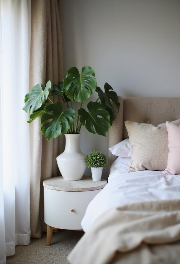 tropical monstera leaf decor