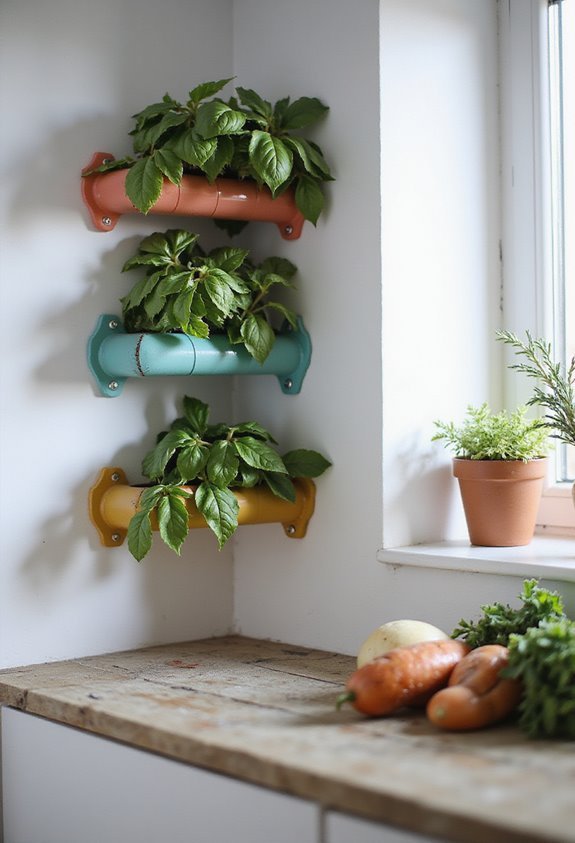 vibrant indoor vertical planters