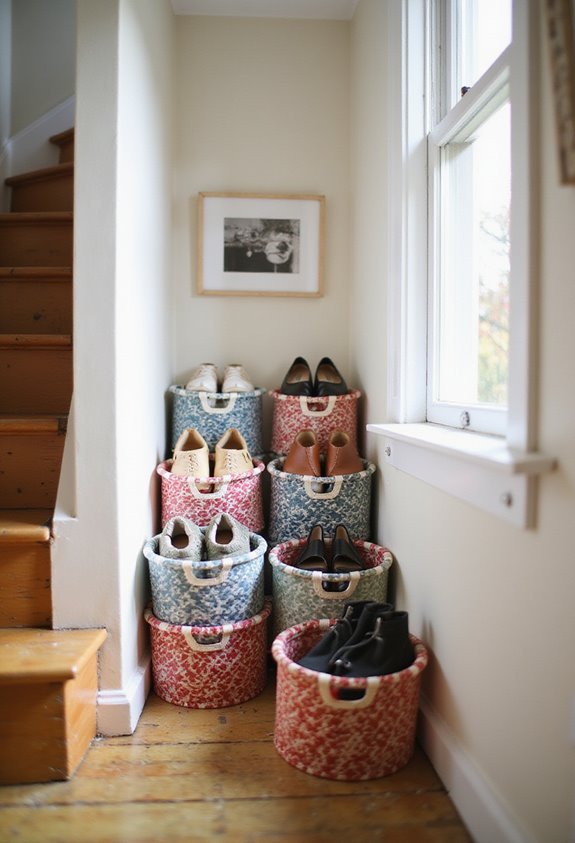 vibrant shoe storage solution