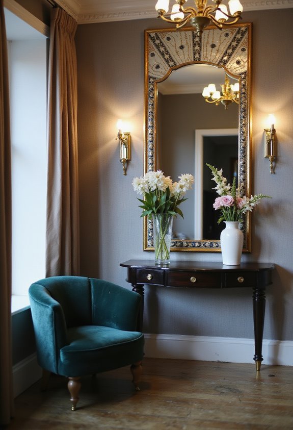 vintage glamour entryway mirrors