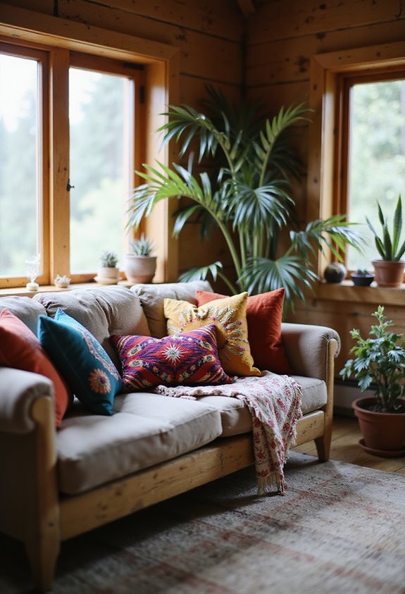warm inviting bohemian decor
