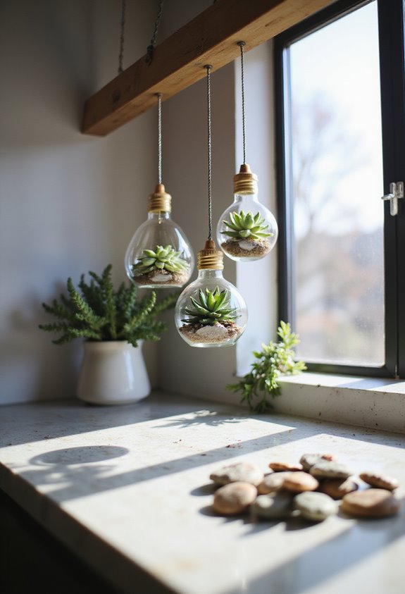 whimsical hanging glass bulbs