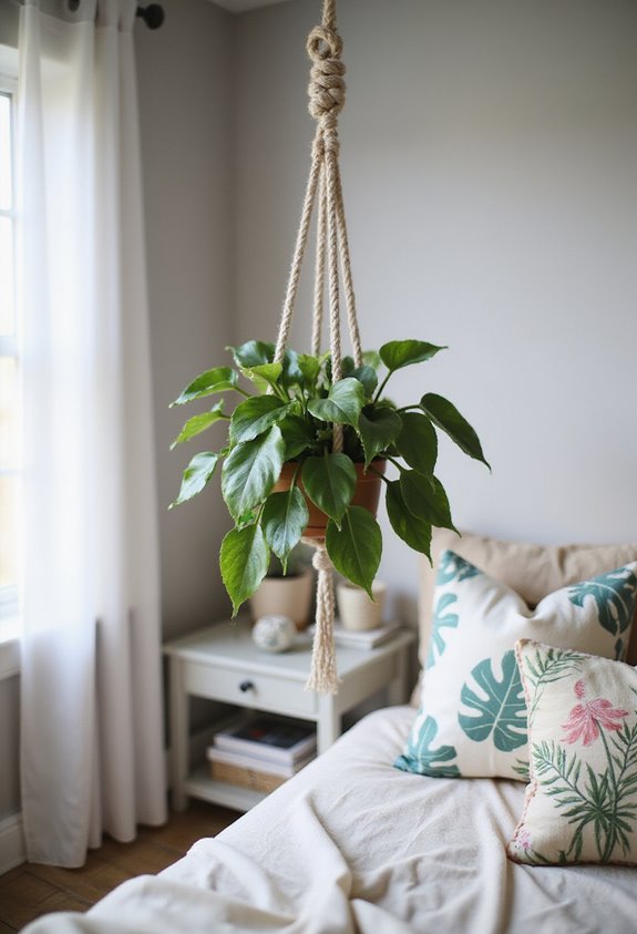 whimsical macram plant decor