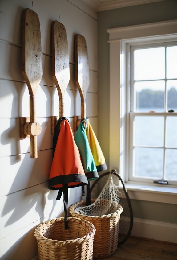 whimsical paddle shaped wall hooks